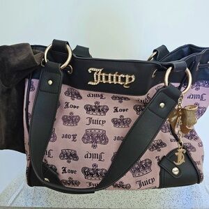 Juicy Couture brown and pink Shoulder Bag